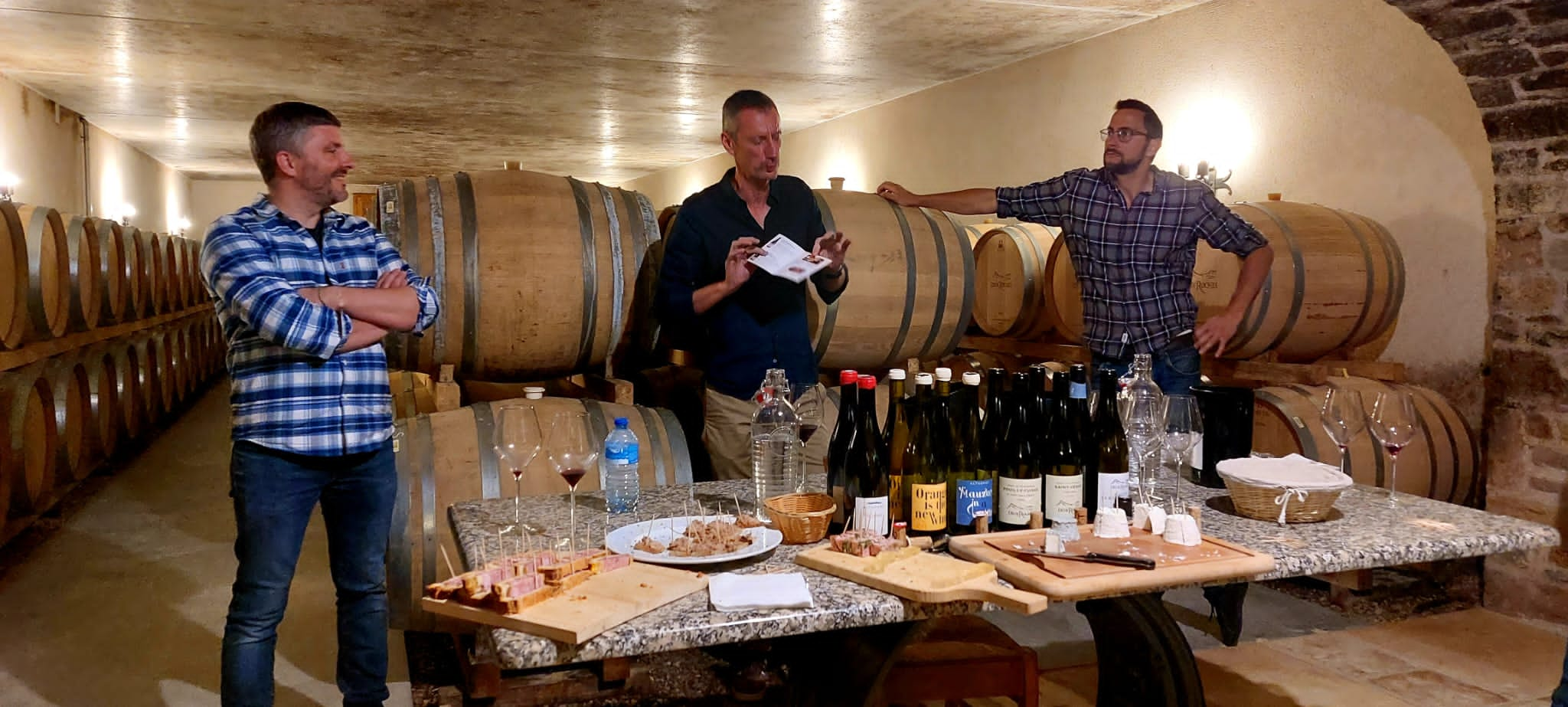 dégustation dans la cave du domaine