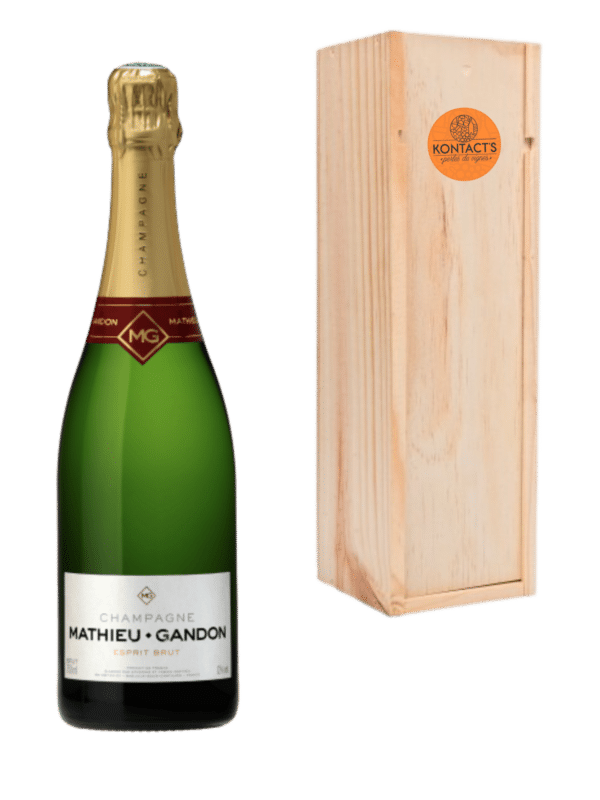 Magnum Champagne Esprit Brut Caisse Bois 150cl - Domaine Mathieu Gandon